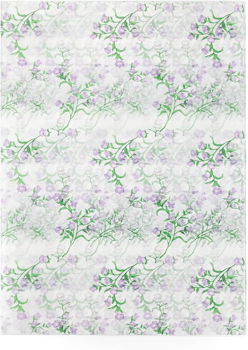TINYFUTURE 100 Sheets Flower Gift Wrapping Tissue Paper Recyclable Greenery Botanical Packaging Bag for Wedding Birthday Showers Art Craft Party Favor Decoration - Image 1
